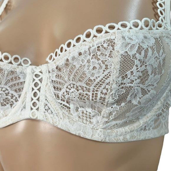 Victorias Secret Push Up Without Padding Bra Lace Underwired Sheer - Picture 2 of 8